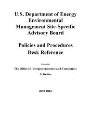 Policies and Procedures - U.S. Department of Energy