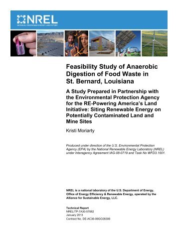 Feasibility Study of Anaerobic Digestion of Food Waste in St - US ...