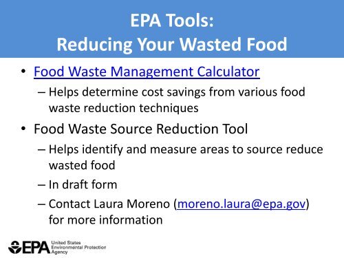 Reducing Wasted Food at Federal Facilities - US Environmental ...