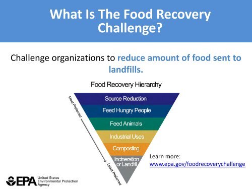 Reducing Wasted Food at Federal Facilities - US Environmental ...