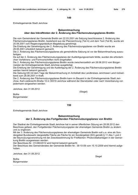 Amtsblatt Nr. 13-06-12 vom 31.08.2012 - Landkreis Jerichower Land