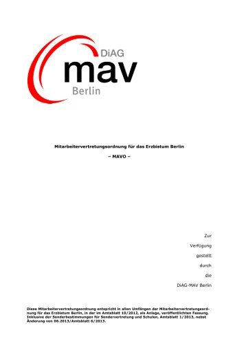 MAVO - DIAG MAV Berlin