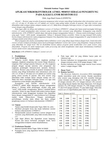 aplikasi mikrokontroler atmel 90s8515 sebagai penghitung ... - Undip