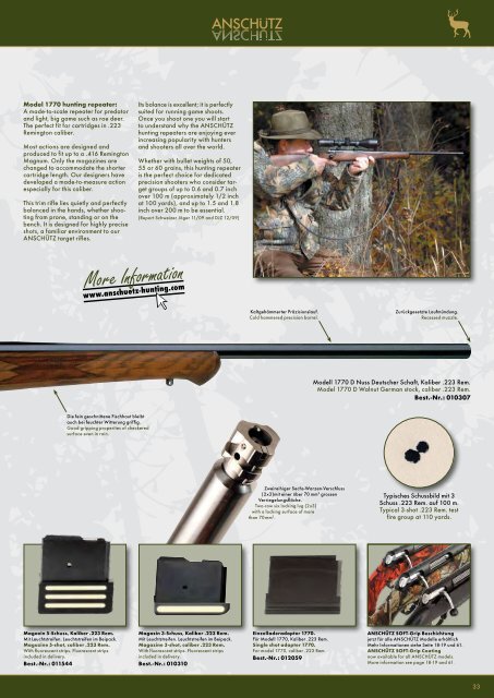 Jagd Programm 2013 Hunting Line 2013 - Waffen Schmidt