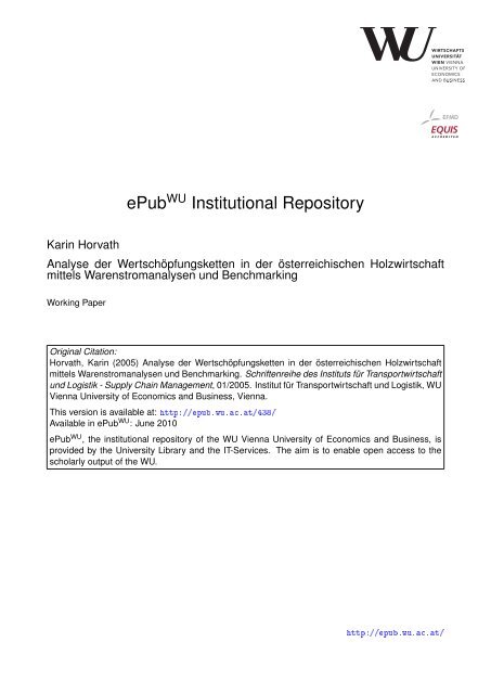 ePub Institutional Repository - ePub WU - Wirtschaftsuniversität Wien