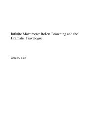 Infinite Movement: Robert Browning and the Dramatic Travelogue