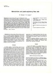 Malnutrition and peak expiratory flow rate - European Respiratory ...