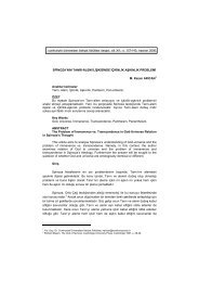 SPİNOZA'NIN TANRI-ÂLEM İLİŞKİSİNDE İÇKİNLİK AŞKINLIK ...