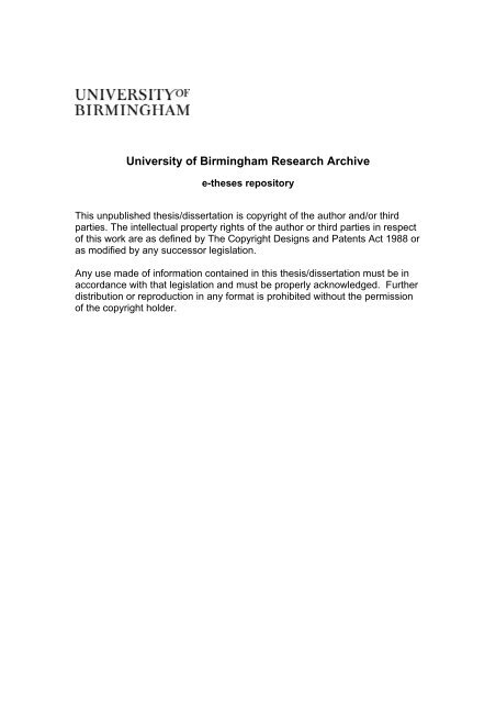 View - eTheses Repository - University of Birmingham