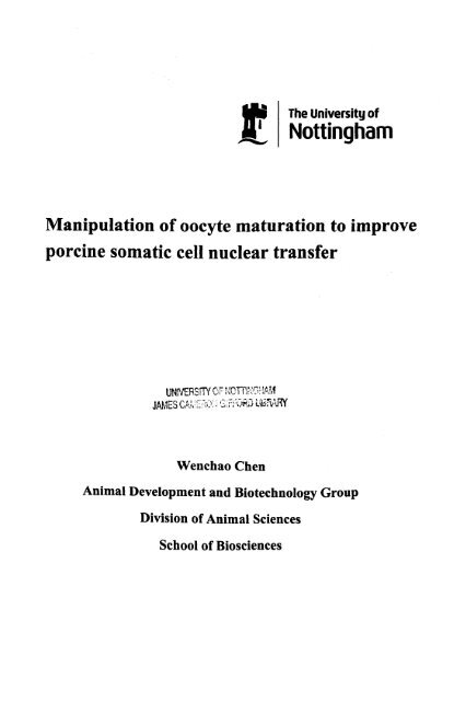 -210 Nottingham - Nottingham eTheses - The University of Nottingham