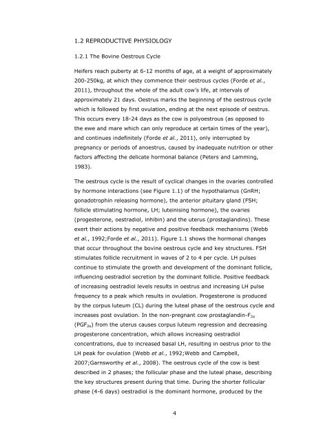 novel approaches to expression and detection of oestrus in dairy cows