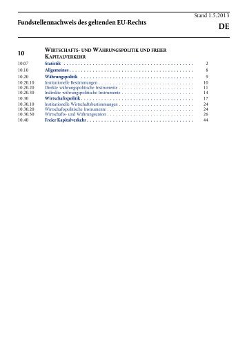 Fundstellennachweis des geltenden EU-Rechts - EUR-Lex