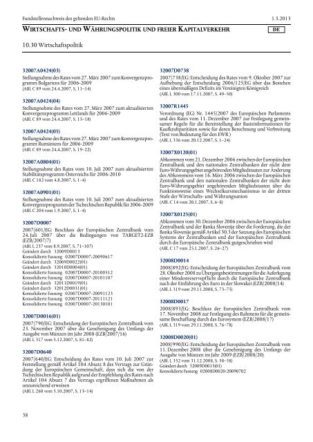 Fundstellennachweis des geltenden EU-Rechts - EUR-Lex