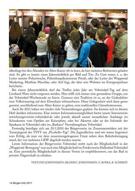 Zum Mitnehmen - Bürgerverein Vohwinkel ev