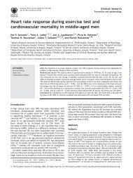 Heart rate response during exercise test and cardiovascular ...