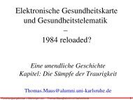 Elektronische Gesundheitskarte und Gesundheitstelematik – 1984 ...