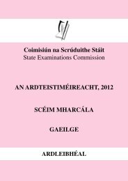 Coimisiún na Scrúduithe Stáit State Examinations ... - Examinations.ie