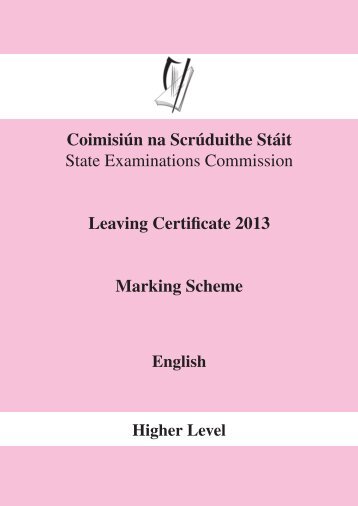 Marking Scheme - Examinations.ie