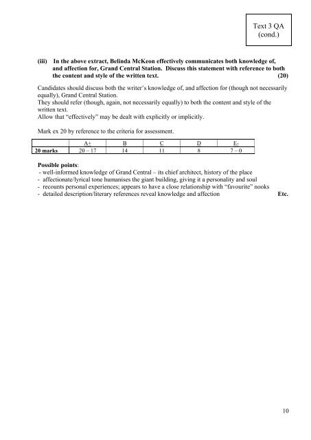 Marking Scheme - Examinations.ie