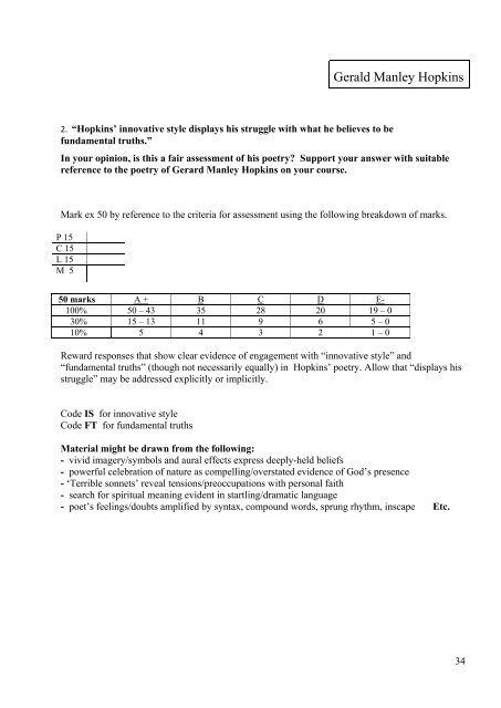 Marking Scheme - Examinations.ie