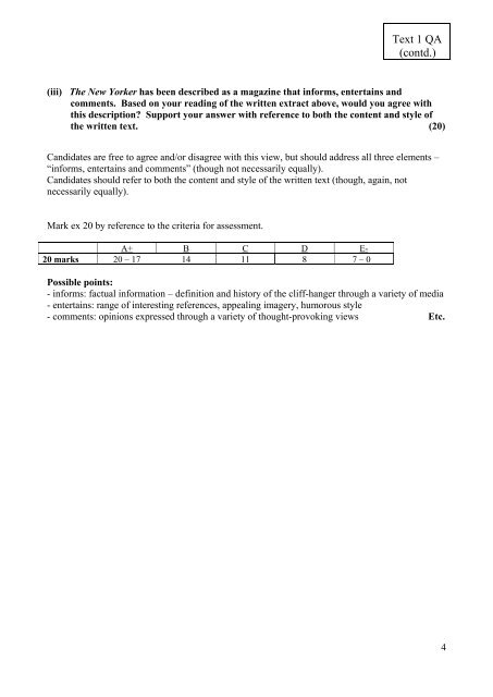 Marking Scheme - Examinations.ie