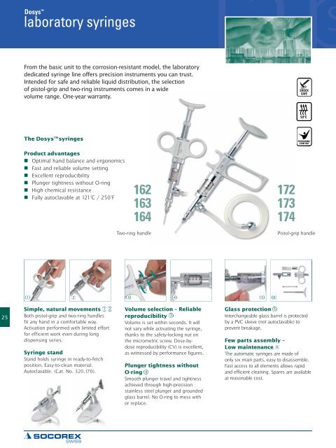 laboratory syringes - Fisher UK Extranet