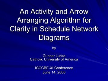 An Activity and Arrow Arranging Algorithm for Clarity in Schedule ...