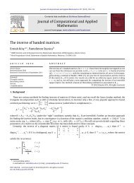 The inverse of banded matrices - index - Naval Postgraduate School