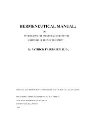 Hermeneutical Manual by Patrick Fairbairn, Hildebrandt - Gordon