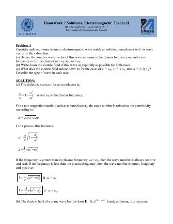 Homework 2 Answers - University of Massachusetts Lowell