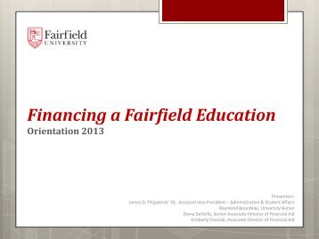 Financial Aid - Fairfield University