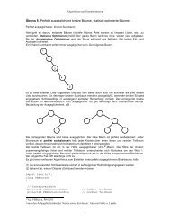 Übung 5. Perfekt ausgeglichene binäre Bäume, statisch optimierte ...