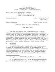 Commission Order - Federal Energy Regulatory Commission