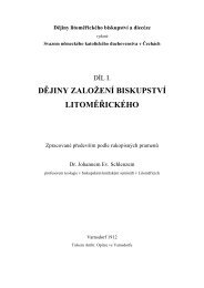 DĚJINY ZALOŽENÍ BISKUPSTVÍ LITOMĚŘICKÉHO - FF UJEP