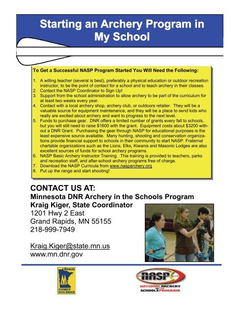 Minnesota's Archery in the Schools Program