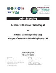 Joint Meeting - Genomics - U.S. Department of Energy