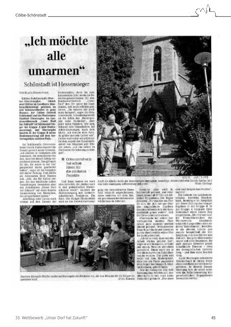 Landesentscheid 2009 33. Wettbewerb "Unser Dorf hat Zukunft"