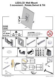 3 movement - Rotate,Swivel & Tilt LED/LCD Wall Mount