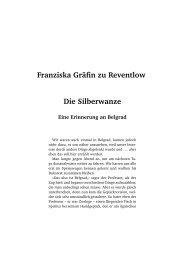 Franziska Gräfin zu Reventlow Die Silberwanze