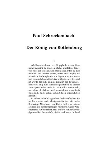 Paul Schreckenbach Der König von Rothenburg