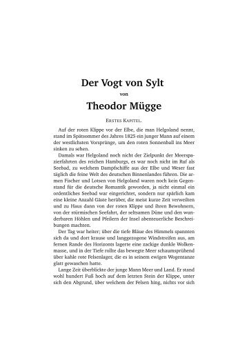 Der Vogt von Sylt Theodor Mügge