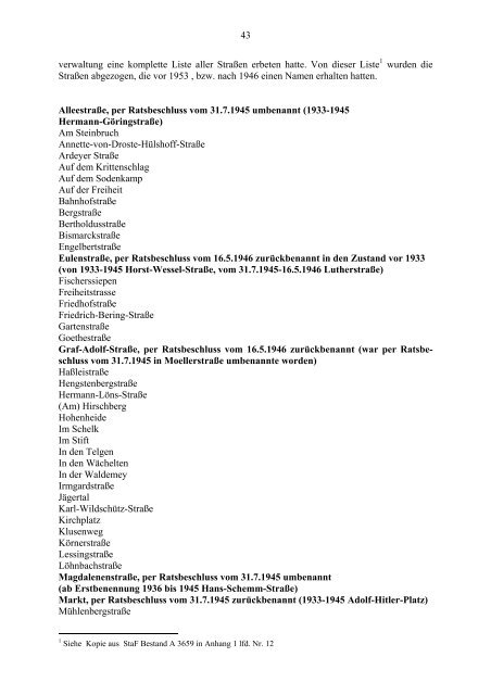 Die Geschichte der Fröndenberger Straßennamen