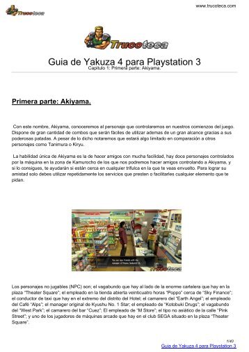 Guia de Yakuza 4 para Playstation 3 - Trucoteca.com