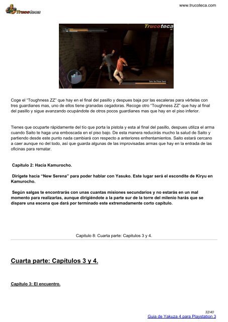 Guia de Yakuza 4 para Playstation 3 - Trucoteca.com