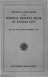 1927 Annual Report of the Federal Reserve Bank of Kansas City