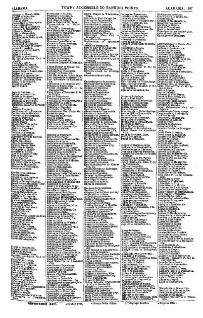 List of Towns Accessible to Banking Points - Fraser