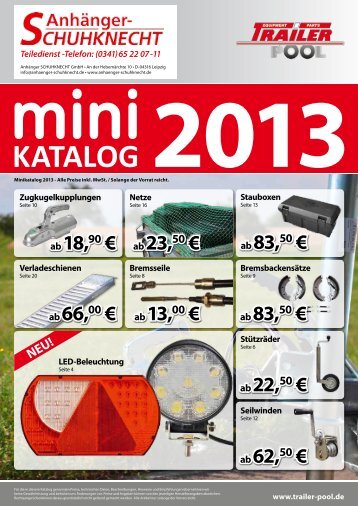 Minikatalog - Anhänger Schuhknecht GmbH