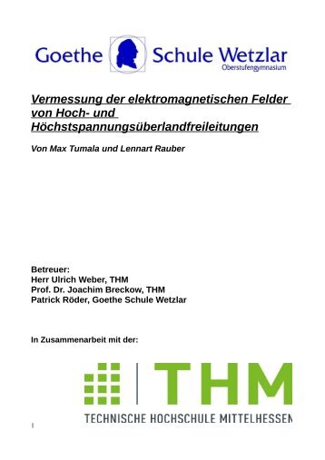 Vermessung der elektromagnetischen Felder von Hoch- und ...