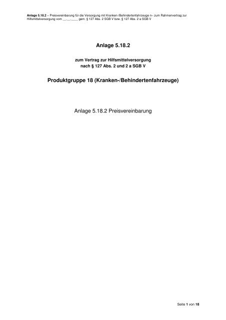 Anlage 5.18.2 - Preisvereinbarung - AOK-Gesundheitspartner