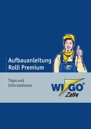 Aufbauanleitung Rolli Premium - Wigo Zelte